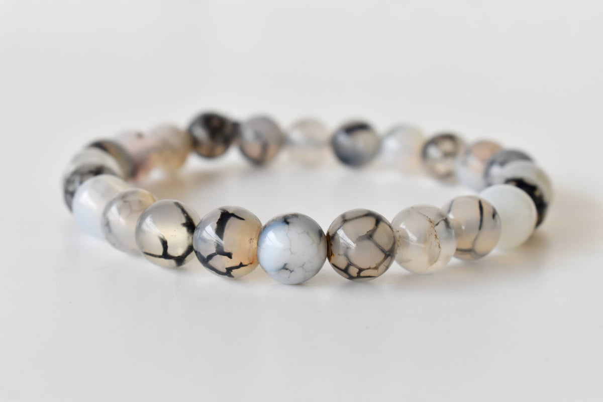 Healing Bracelet | Dragon Vein Agate | Gemstone Bracelet