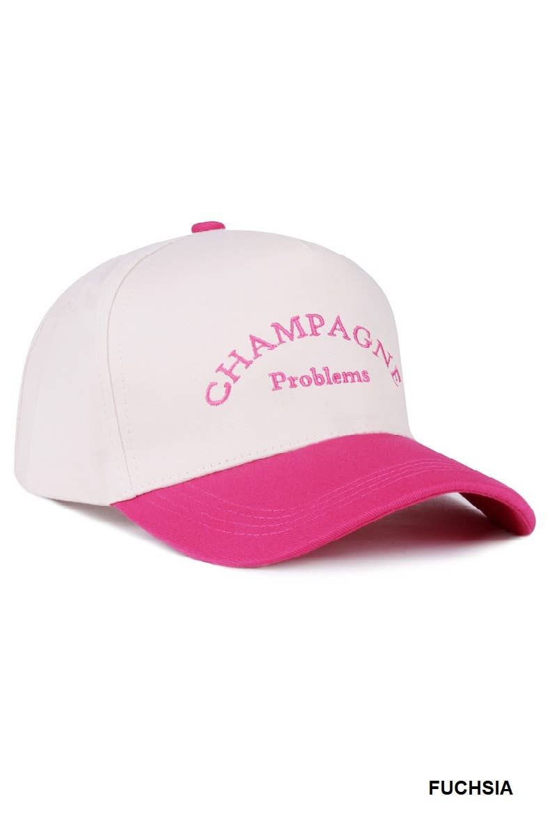 Champagne Problems Two Tone Canvas Cotton Cap