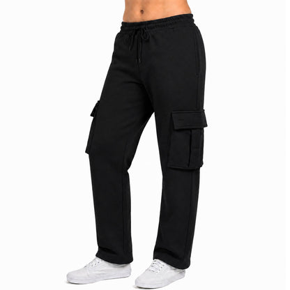 Womens Fleece-Lined Cargo Sweatpant