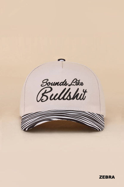 "Sounds Like Bullshit" Two Tone Canvas Cotton Cap