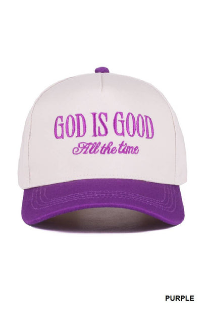 GOD IS GOOD (All the Time) Two Tone Trucker Hat