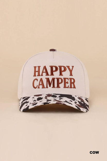 Happy Camper Two Tone Cotton Hat