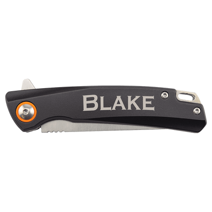 Bison River 4" Black Everyday Carry Knife with Ball Bearing Open Mechanism