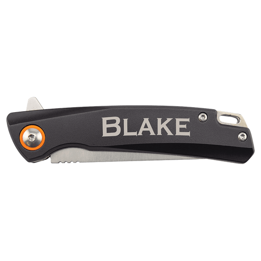 Bison River 4" Black Everyday Carry Knife with Ball Bearing Open Mechanism