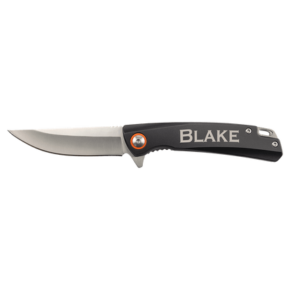 Bison River 4" Black Everyday Carry Knife with Ball Bearing Open Mechanism