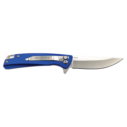 Bison River 4" Blue Everyday Carry Knife with Ball Bearing Open Mechanism