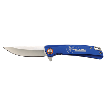 Bison River 4" Blue Everyday Carry Knife with Ball Bearing Open Mechanism