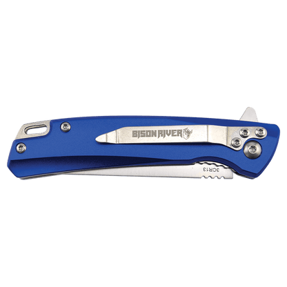 Bison River 4" Blue Everyday Carry Knife with Ball Bearing Open Mechanism