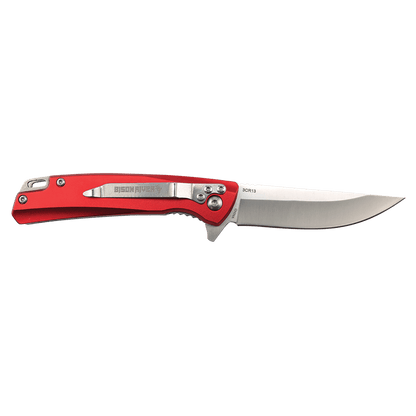 Bison River 4" Red Everyday Carry Knife with Ball Bearing Open Mechanism