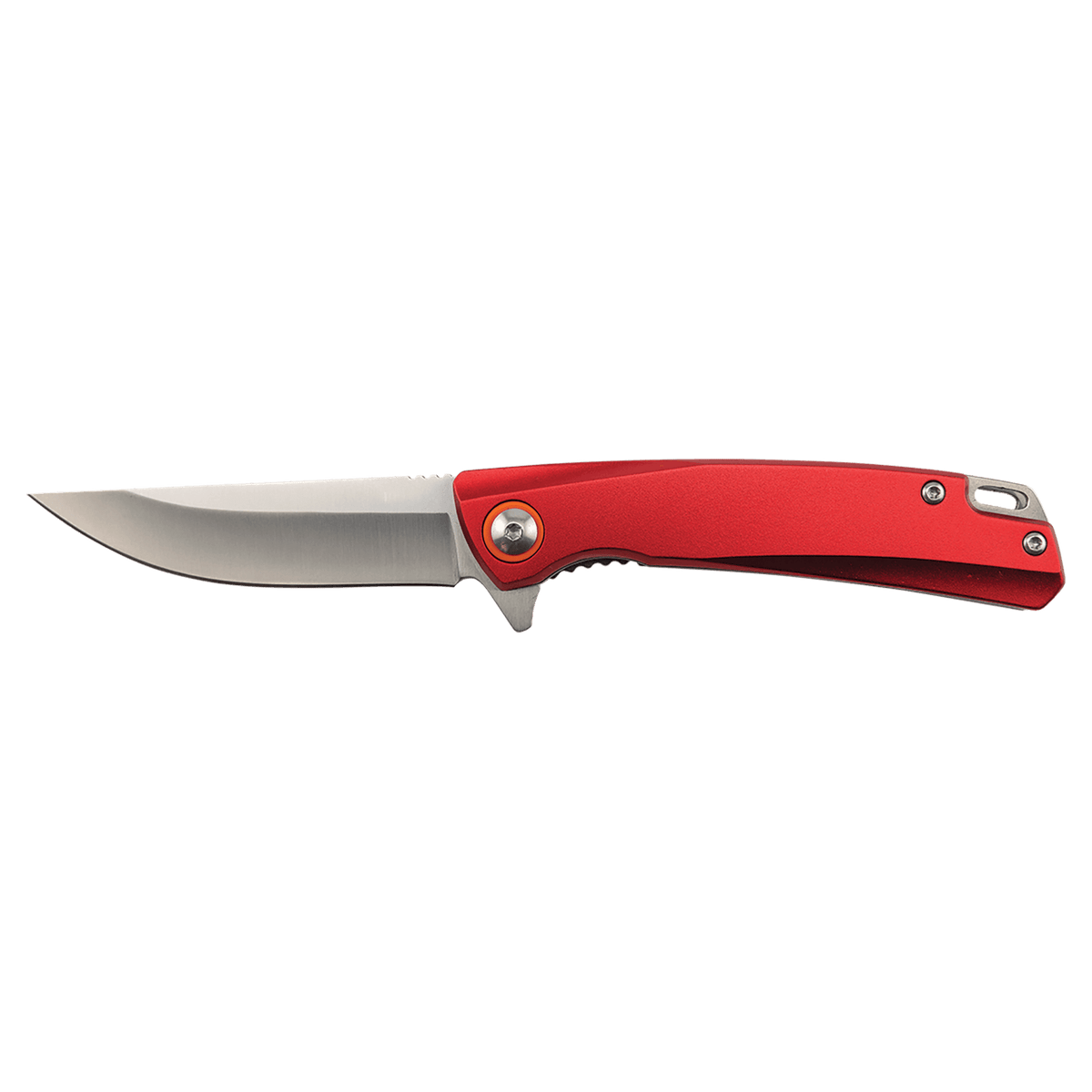 Bison River 4" Red Everyday Carry Knife with Ball Bearing Open Mechanism