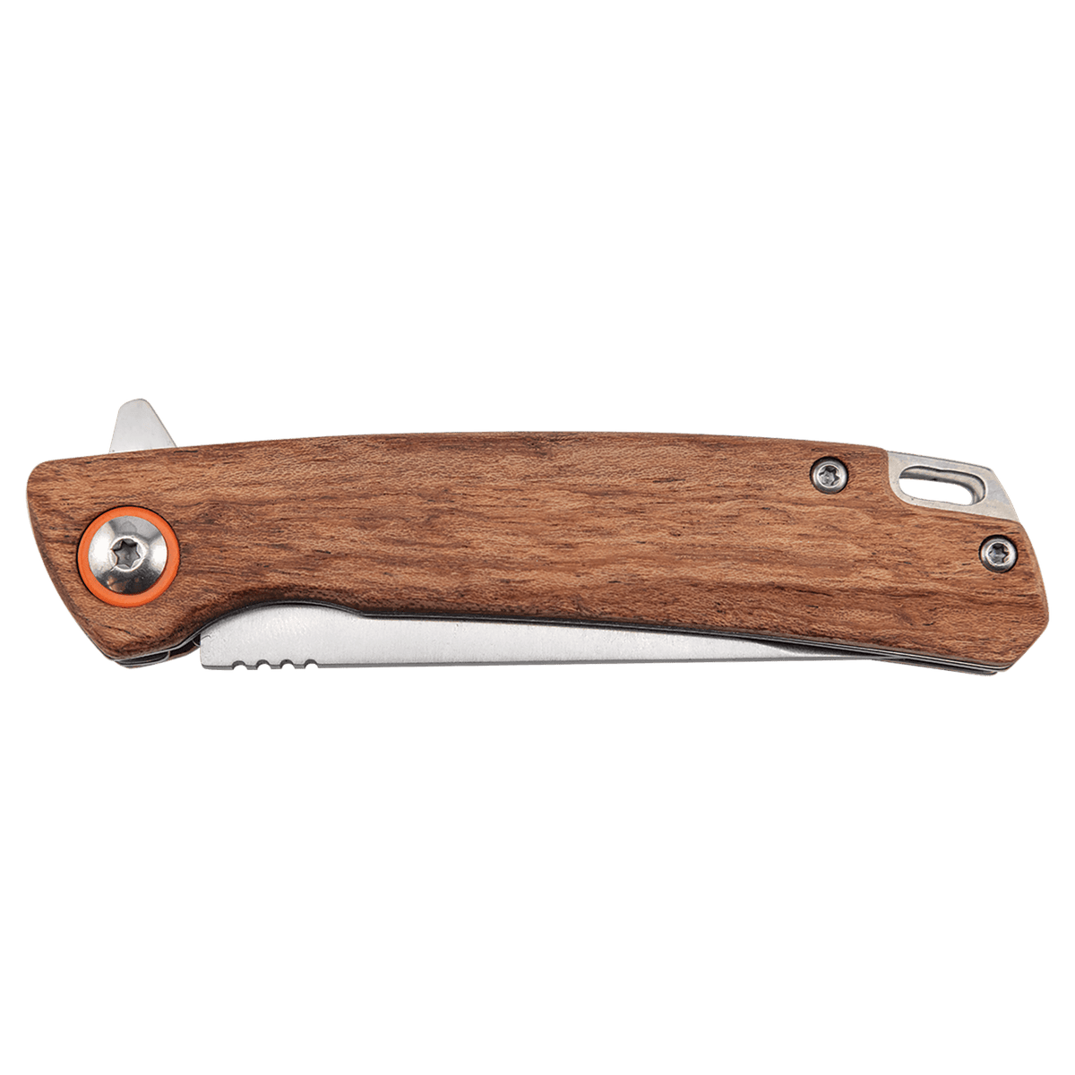 Bison River 4" Wood Everyday Carry Knife with Ball Bearing Open Mechanism