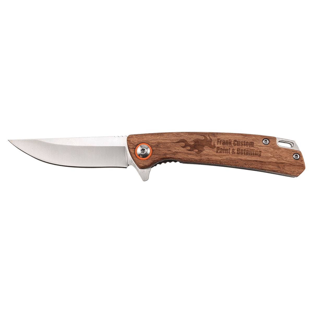 Bison River 4" Wood Everyday Carry Knife with Ball Bearing Open Mechanism