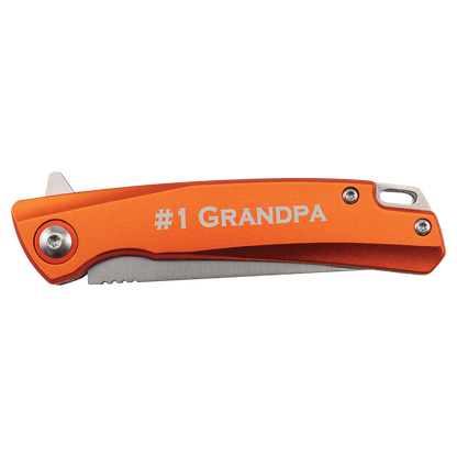 Bison River 4" Orange Everyday Carry Knife with Ball Bearing Open Mechanism