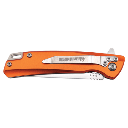 Bison River 4" Orange Everyday Carry Knife with Ball Bearing Open Mechanism