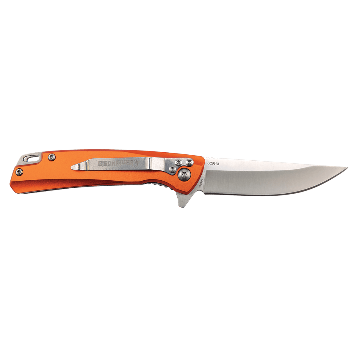 Bison River 4" Orange Everyday Carry Knife with Ball Bearing Open Mechanism