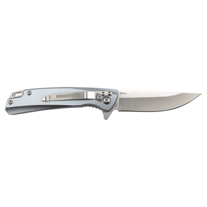 Bison River 4" Gray Everyday Carry Knife with Ball Bearing Open Mechanism