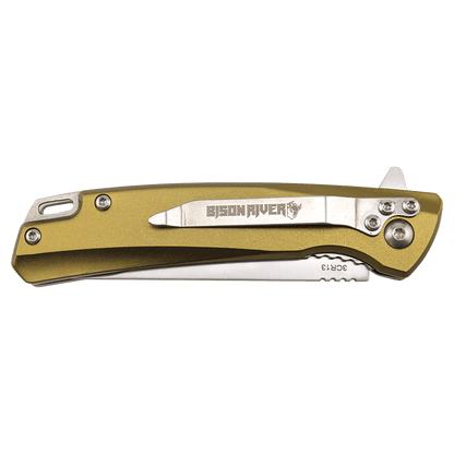 Bison River 4" Flat Dark Earth Everyday Carry Knife with Ball Bearing Open Mechanism