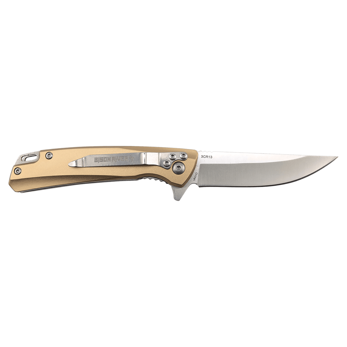 Bison River 4" Sand Everyday Carry Knife with Ball Bearing Open Mechanism