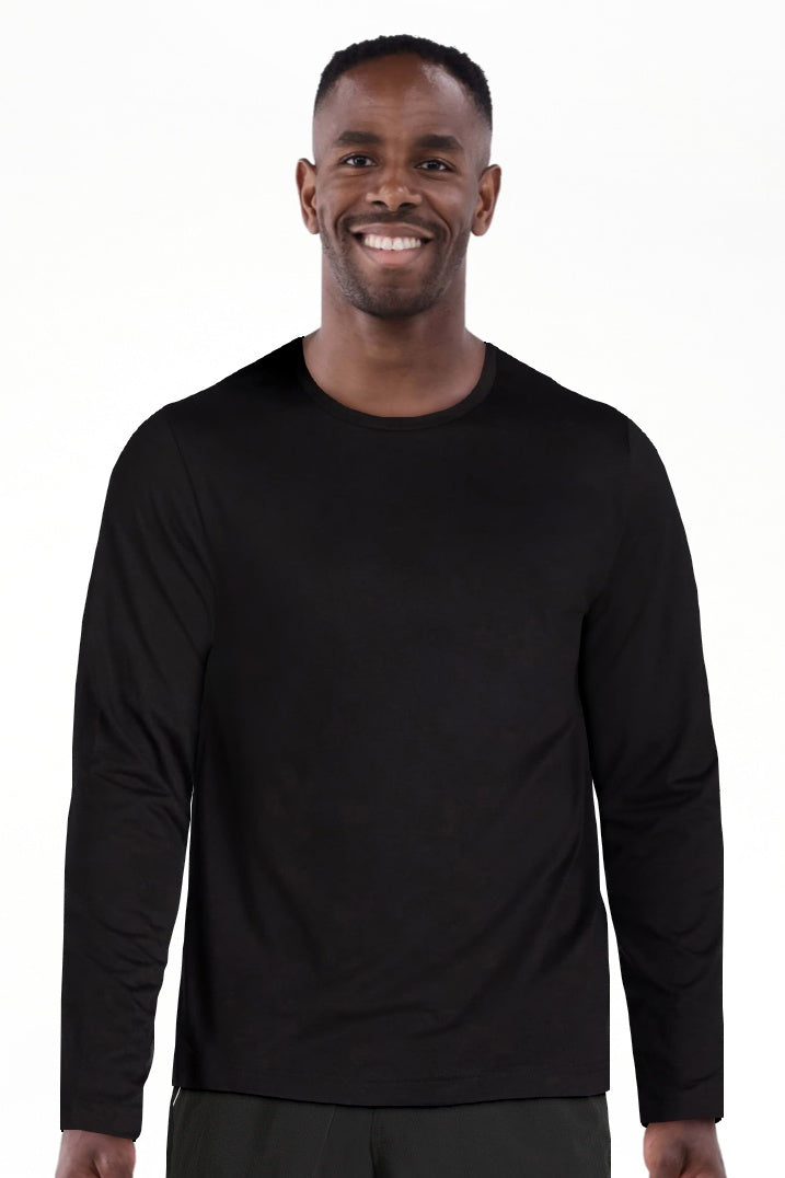 Athletic Works Men's Tri-Blend Tee with Long Sleeves