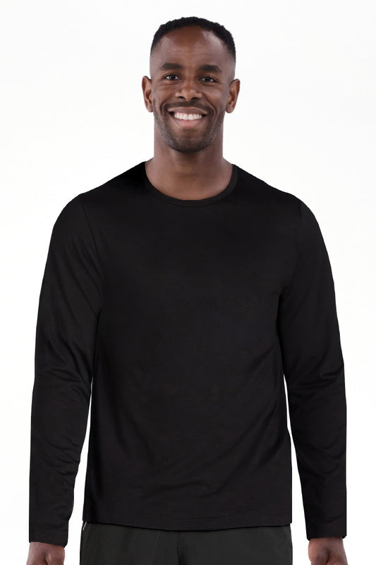 Athletic Works Men's Tri-Blend Tee with Long Sleeves
