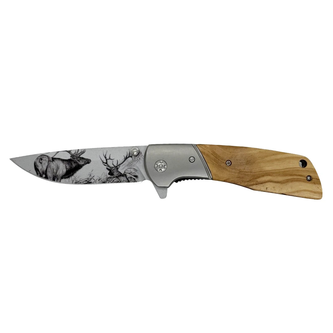 Olive Wooden Handle Pocketknives