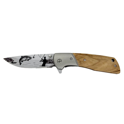 Olive Wooden Handle Pocketknives