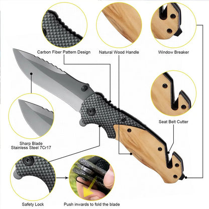 Olive Wooden Handle Pocketknives