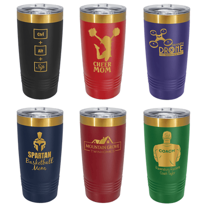 Polar Camel 20 oz. ION-Plated Ringneck Tumbler with Slider Lid