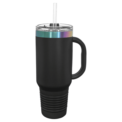 Polar Camel 40 oz. Prism Travel Mug with Handle & Straw