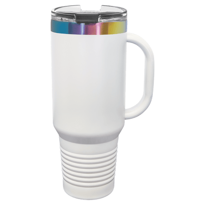 Polar Camel 40 oz. Prism Travel Mug with Handle & Straw