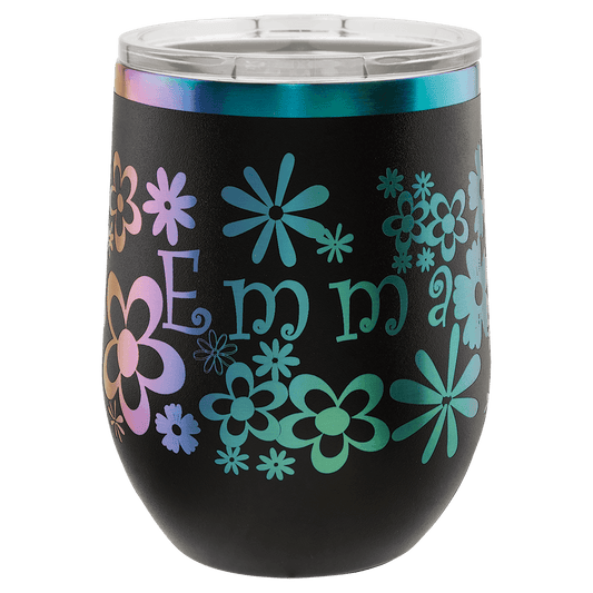 Polar Camel 12 oz. Prism Stemless Wine Tumbler with Standard Lid