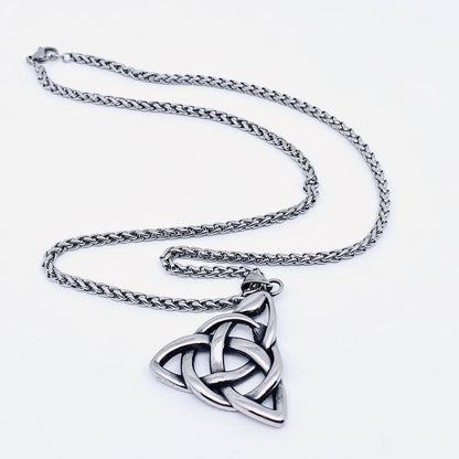 Viking Snake Celtic Knot Stainless Steel Necklace