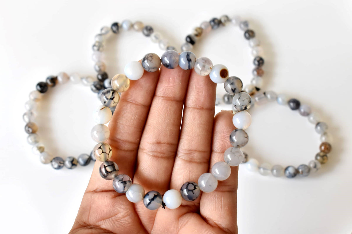 Healing Bracelet | Dragon Vein Agate | Gemstone Bracelet
