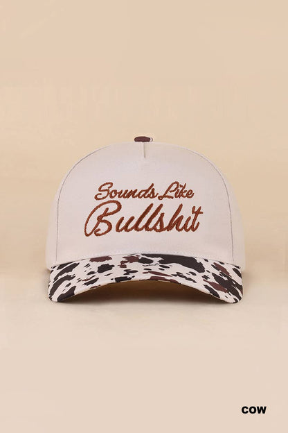 "Sounds Like Bullshit" Two Tone Canvas Cotton Cap