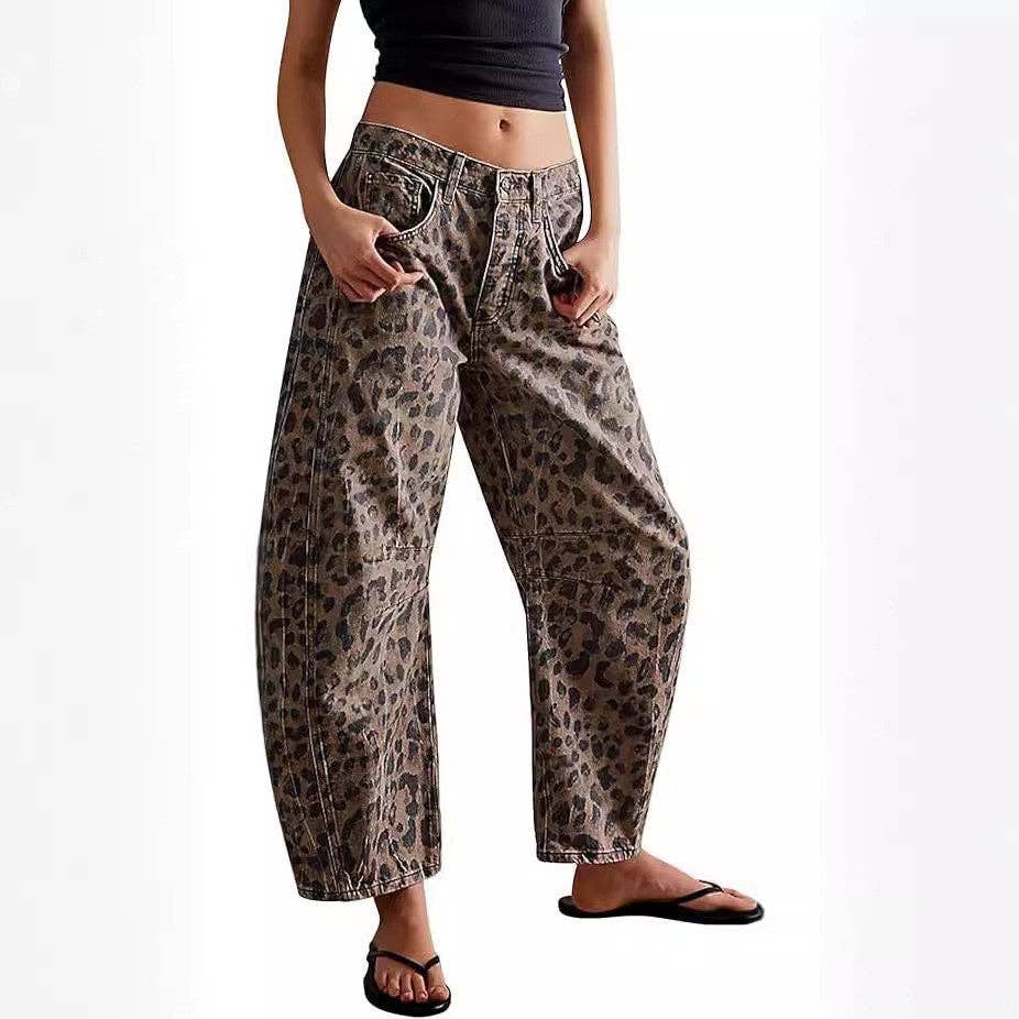 Wide Leg Jeans High Waist Loose Fit