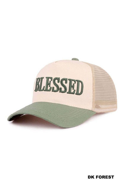 BLESSED Two Tone Mesh Snapback Hat