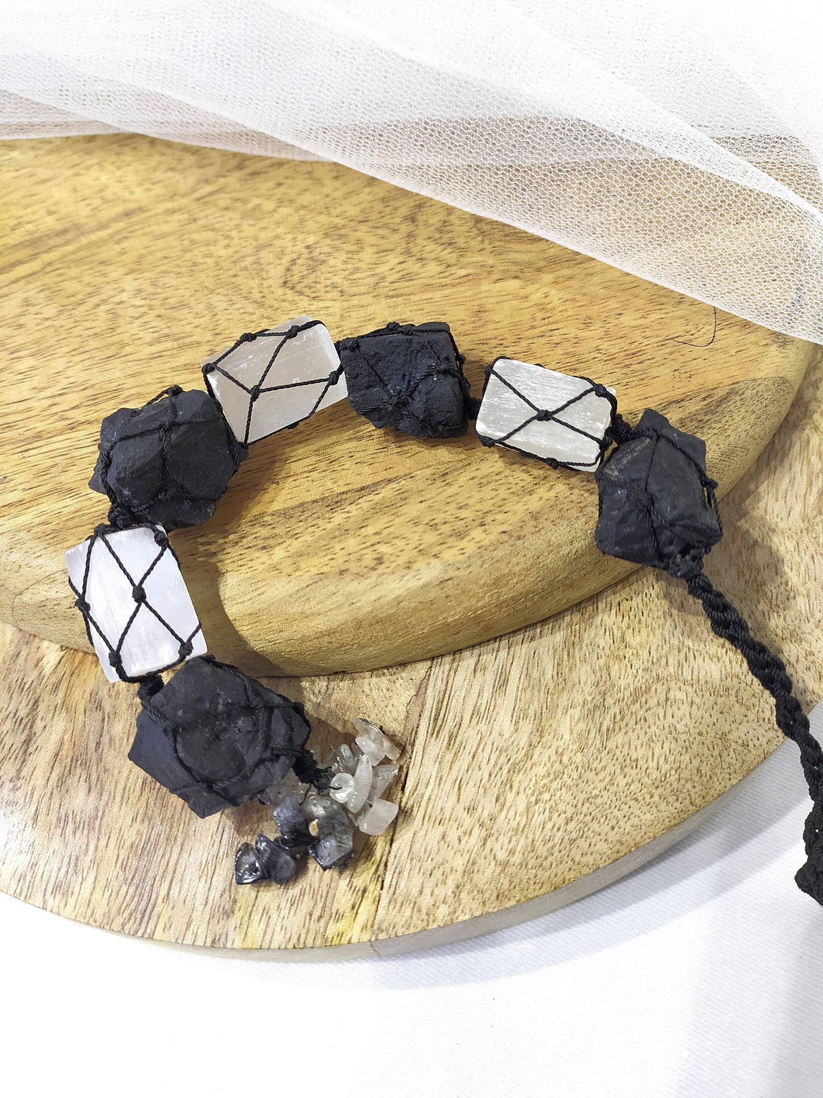 Car Hanger | Black Tourmaline | Selenite Crystal Hanger