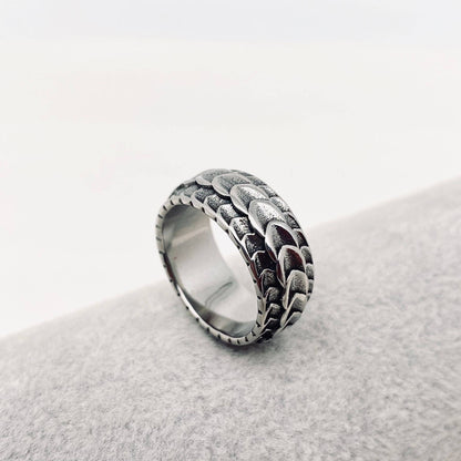 Dragon Scale Stainless Steel Ring