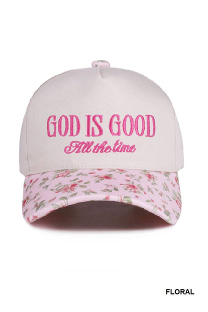 GOD IS GOOD (All the Time) Two Tone Trucker Hat