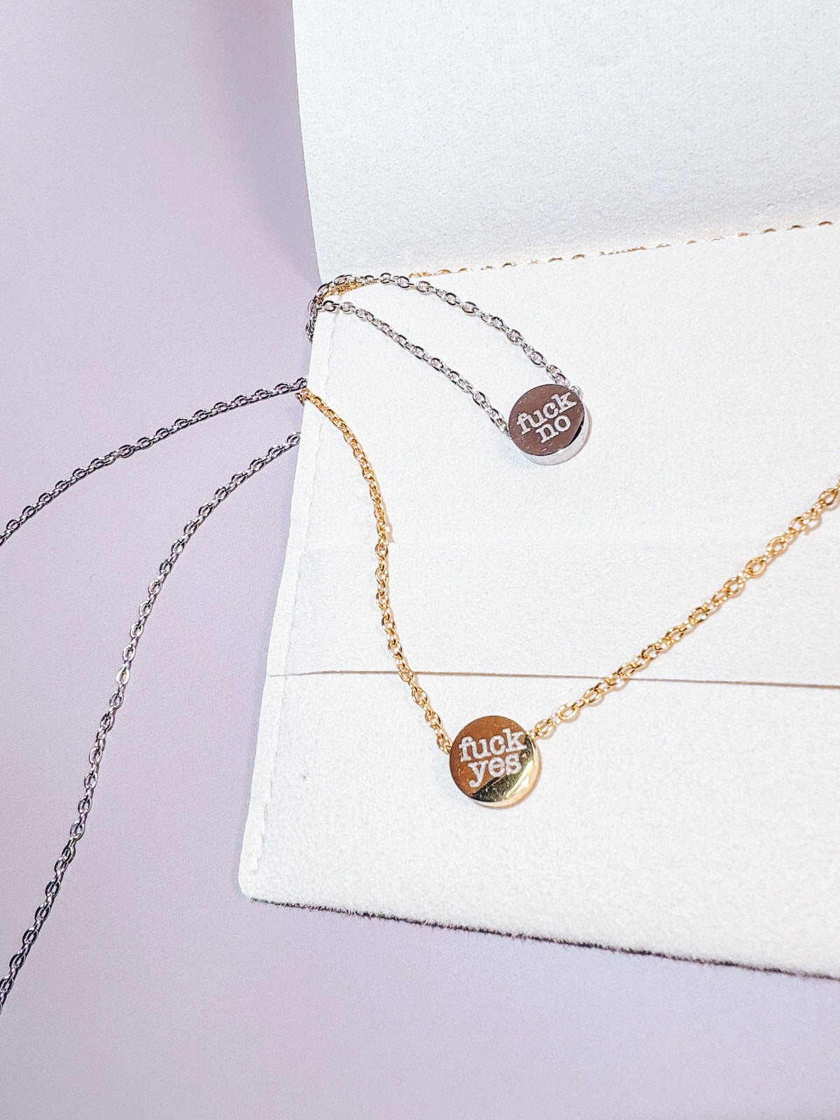 Reversible Necklace- Fuck Yes / Fuck No