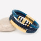 Hand-woven Leather Stainless Steel Bracelet