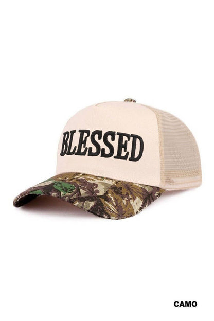 BLESSED Two Tone Mesh Snapback Hat