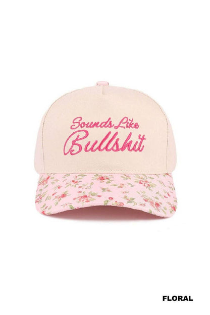 "Sounds Like Bullshit" Two Tone Canvas Cotton Cap