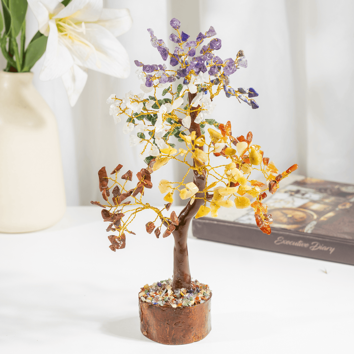 300 Chips Gemstone Tree | 7 Chakra Tree