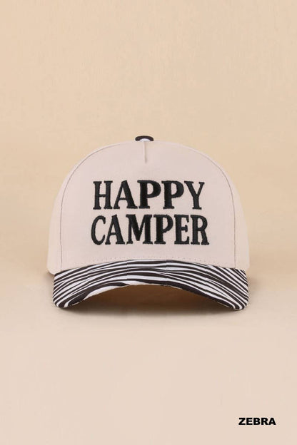 Happy Camper Two Tone Cotton Hat