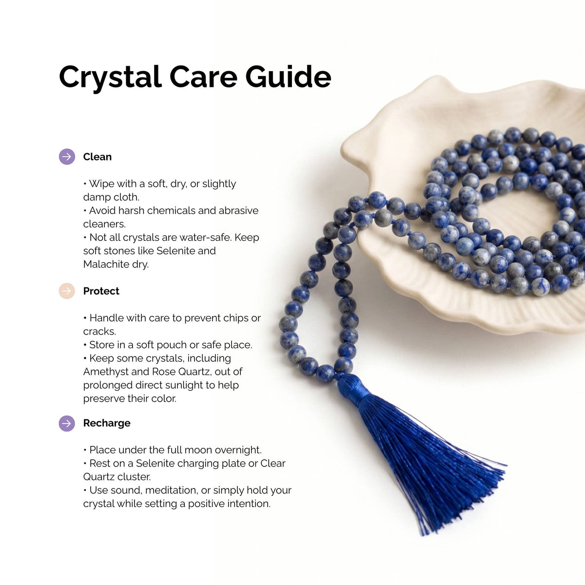 Car Hanger | Black Tourmaline | Selenite Crystal Hanger
