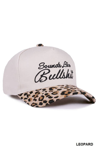 "Sounds Like Bullshit" Two Tone Canvas Cotton Cap