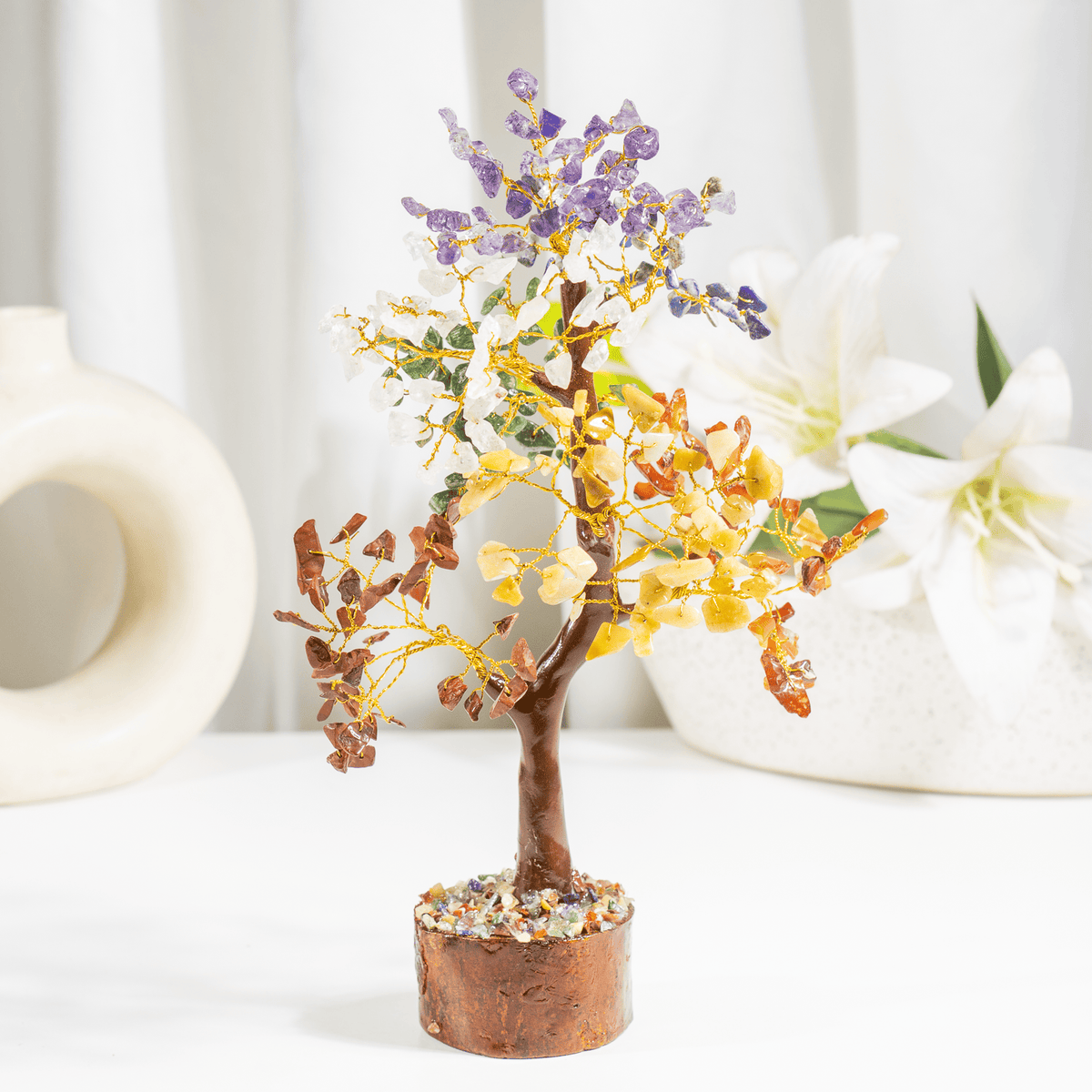 300 Chips Gemstone Tree | 7 Chakra Tree