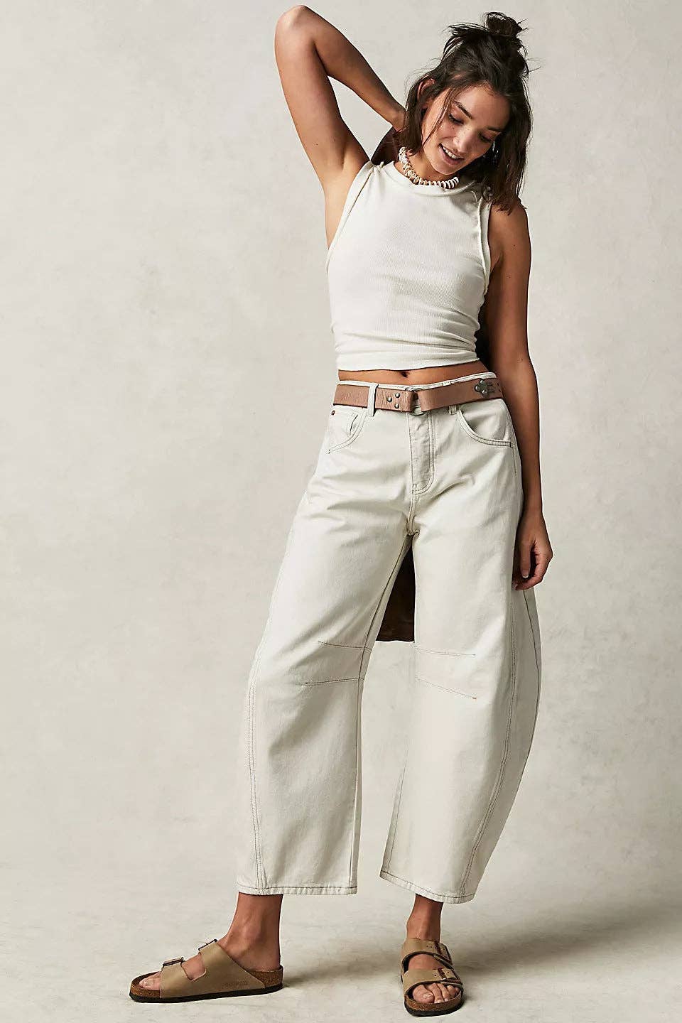 Wide Leg Jeans High Waist Loose Fit