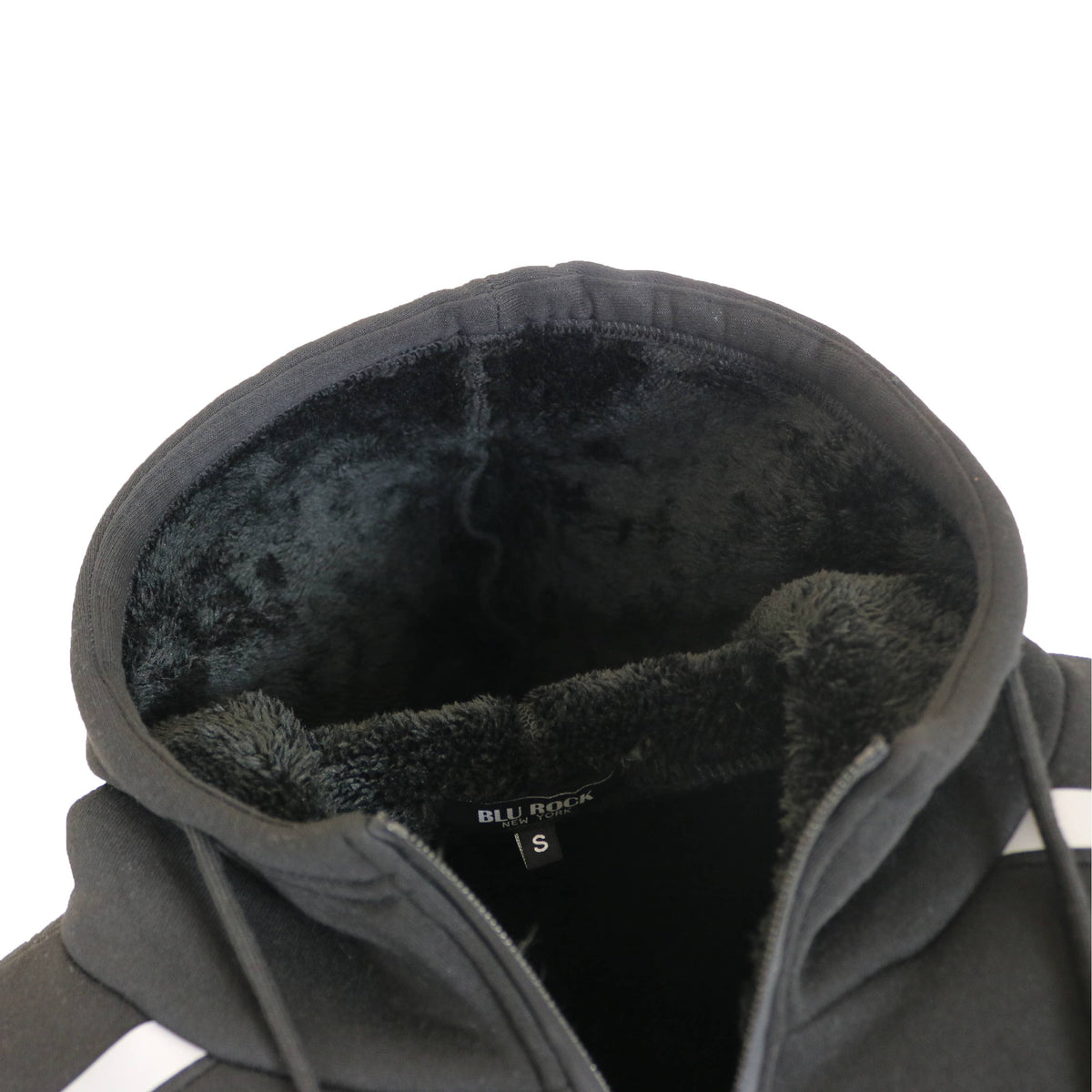Men's Sherpa Fleece Lined Reflective Tech Zip Hoodie